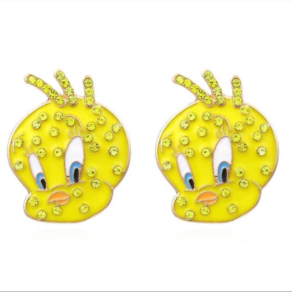 Looney Toons Tweety Bird Novelty Stud Earrings NWT